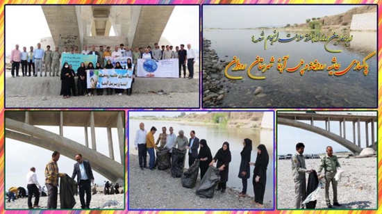 پاکسازی حاشیه رودخانه آبنما شهرستان رودان 